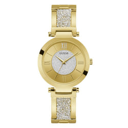 GUESS W1288L2 montre Montre bracelet Femelle Quartz Or, Acier inoxydable