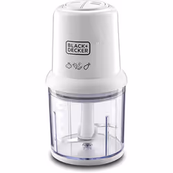 Mini Hachoir BLACK & DECKER - Puissance: 300 W - 2 vitesses - Capacité du Bol : 500ml - Lames en inox - Parfait pour préparer ...