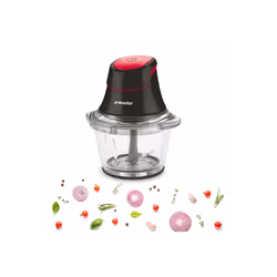 Hachoir Newstar HACH-G08N - Capacité 1 Litre - Puissance 600W - Bol en verre - Double Lam en Acier Inoxydable - Alimentation ...
