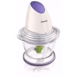 Mini Hachoir PHILIPS 1 Litre - 500W - Blanc  Le hachoir Philips vous permet de hacher tout ce que vous souhaitez légumes, fru ...