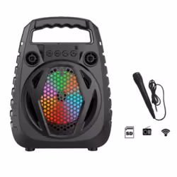 ZQS Haut parleur Bluetooth ZQS-6129 - Bluetooth 5.0 - Puissance 12 W - Batterie 1200 mAh - Stéréo intégré à 360° - Support US ...