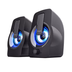 Haut Parleur Filaire Trust Gemi 22948-02 - Puissance : 12 Watts, 6 Watts (RMS) - Connectivité : Filaire, USB - Fréquence De R ...