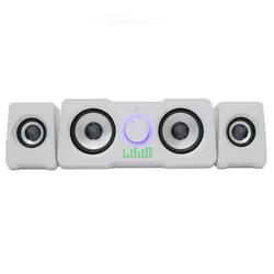 Haut-parleur Gamer 2.2 WHITE SHARK Mood RGB - Blanc