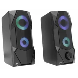 Haut Parleur Gamer WHITE SHARK Flow RGB - Noir