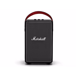 Haut Parleur MARSHALL Tufton - Connectivité Sans Fil: Bluetooth 5.0 - Interface: Jack 3.5 mm - Une portée allant jusqu'à 10 mètres - Puissance: 80 Watts (Un amplificateur de classe D de 40 W + Deux amplificateurs de classe D de 15 W + Un amplificateur de classe D de 10 W ) - Gamme de fréquences: 40-20 000 Hz - Tension: 100-240V - Batterie Li-ion rechargeable intégrée - Autonomie batterie: 20 heures - Temps De Charge: 20 minutes de charge pour 4 heures d'autonomie (charge rapide) / 2.5 heures (charge complète) - Commandes du panneau supérieur: Bouton Bluetooth / Bouton d'alimentation/volume / Bouton de basse / Bouton des aigus / Indicateur de batterie - Conception étanche Classé: IPX2 - Un son multidirectionnel - Conception durable et route - Une fonctionnalité multi-hôte - Dimensions: 229 x 163 x 350 mm - Poids: 4.9 kg - Couleur: Noir & Laiton
