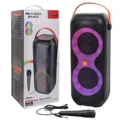 Haut-parleur Portable SING-E ZQS4277 / Lumières RGB / 15W X 2 / Noir