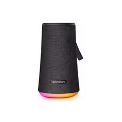 Haut Parleur Sans Fil Bluetooth Anker Soundcore Flare + Noir - Les deux haut-parleurs disposés dos à dos - Associés à des rad ...