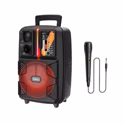 Haut parleur Sans Fil Portable HOCO BS37 + Micro Filaire - Noir