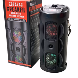 Haut Parleur ZQS 4243 - Connectivité: Sans Fil (Bluetooth) - Puissance d’entrée: 16 Watts (2 x 8W) - Réponse en fréquence : 4 ...