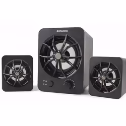 Haut Parleur USB Macro M106 2.1 Stéréo - Puissance de sortie: 8W (4W + 2x 2W RMS) - Réponse en fréquence: 100Hz-16000Hz - S/N ...