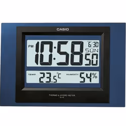 Horloge murale numérique Casio ID-16S-2DF - Hygromètre: Plage de mesure: 10 à 90% Précision du capteur hygromètre: ± 10%, lor ...