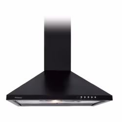 Hotte Cheminée FOCUS- Largeur: 60 cm- Modèle: Pyramidale- Nombre de vitesses: 3- Boutons- Débit: 600 m3/h- Eclairage: lampe 2 ...