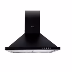 Hotte Cheminée FOCUS- Largeur: 60 cm- Modèle: Pyramidale- Nombre de vitesses: 3- Boutons- Débit: 850 m3/h- Eclairage: 2 lampe ...