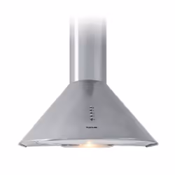 Hotte Conique FOCUS - Demi-Rond - Largeur: 60 cm - 3 vitesses - Boutons - Classe énergétique: A - Débit d'air: 600 m3/h - Ecl ...