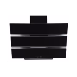 Hotte Décorative Incliné AZUR - Largeur: 90cm - Volume d'aspiration: 450 m3/h - Commandes Tactiles - Eclairage LED - 2 Filtre ...
