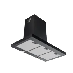 Hotte Décorative INFINITY 90Cm Verre Noir AGT2023-90B