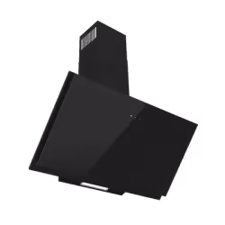 Hotte Décorative Premium 90 cm Noir - Contrôle boutons poussoirs, Débit d'air 600 m3/h, 3 vitesses, Niveau sonore max 40/66 d ...