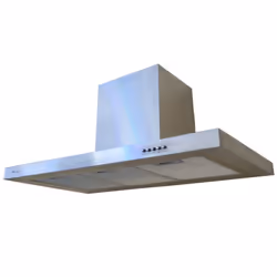 Hotte Murale BIOLUX - Largeur: 90 cm - Éclairage efficace - Filtre en aluminium - Couleur: Inox