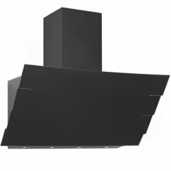 Hotte murale SILVERLINE de 60 cm, finition en verre trempé, aspiration interne et recyclage, débit maximal de 772 m3/h, contr ...