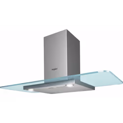 Hotte murale Whirlpool- 90 cm- Classe d'efficacité énergétique: B -Classe d'efficacité d'évacuation des flux de vapeur: B -Cl ...