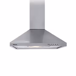 Hotte Cheminée Focus- Modèle: Pyramidale- Nombre de vitesses: 3- Boutons- Débit: 850 m3/h- Eclairage: 2 lampes x 40W- Filtre  ...