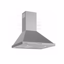 Hotte pyramidale 90 cm SILVERLINE, débit 230 m3/h, niveau sonore 63 dB(A), contrôle 3S touche mécanique, éclairage LED halogè ...