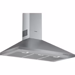 Hotte cheminée - Largeur: 90 cm - 3 vitesses - 2 x LED 5W - Puissance: 135 W - Boutons poussoirs pour vitesses d'extraction e ...