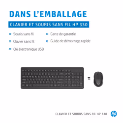 HP Ensemble combiné clavier et souris sans fil 330 - Vue supplémentaire 6
