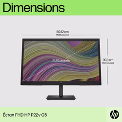 HP P22v G5 écran plat de PC 21.4" Full HD Noir - Vue supplémentaire 10