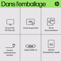 HP P22v G5 écran plat de PC 21.4" Full HD Noir - Vue supplémentaire 9