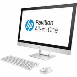 HP Pavilion 27-r000nk i7-7700T 27" 8 Go 1 To HDD AMD Radeon 530 Windows 10 Home Blanc