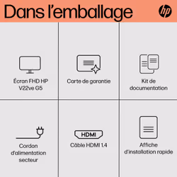 HP V22ve G5 écran plat de PC 21.5" Full HD LCD Noir - Vue supplémentaire 10