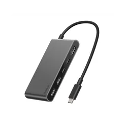 Hub BELKIN USB-C à 5 ports avec deux ports USB-C/ Gris