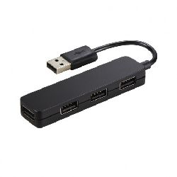 Hub Hama USB-2.0 "Slim", alimenté par bus -Noir