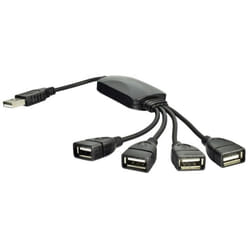 Hub USB AKYGA AK-AD-13 4 Ports USB 2.0 - Noir