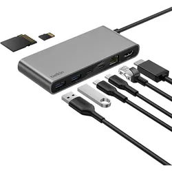 Hub USB Belkin 8 Ports USB-C Gris