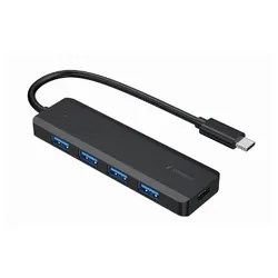 Gembird UHB-CM-U3P4P-01 hub & concentrateur USB 3.2 Gen 1 (3.1 Gen 1) Type-C Noir