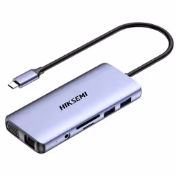 HUB USB Hiksemi Multifonctionnel Type-C 11 en 1 DS11 - Gris