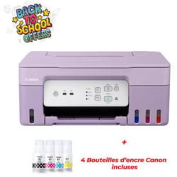 Imprimante a réservoir intégrée Canon PIXMA G3430 WiFi - Purpule