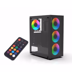 Inca EMG-15XN, Midi Tower, PC, Noir, ATX, micro ATX, Mini-ATX, ABS, Métal, Jouer