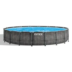 Intex 26744NP piscine hors sol Rond 24311 L Bleu, Gris