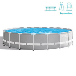 Intex 26756 piscine hors sol Rond 32595 L Gris