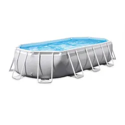 Intex 26796 piscine hors sol Oval 13365 L Gris
