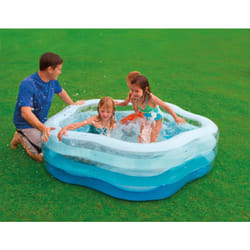 Intex 56495 Piscine gonflable Pentagonal Bleu, Blanc