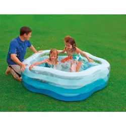 Intex 56495 Piscine gonflable Pentagonal Bleu, Blanc
