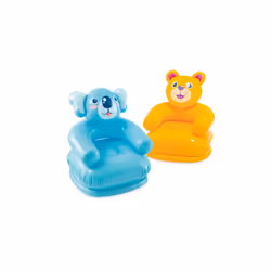 Intex Happy Animal Chair Assortment, Assise unique, Bleu, Jaune, 3 an(s), 8 an(s), 635 mm, 660 mm