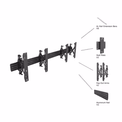 ITB MB4122 support pour téléviseur 65" Noir - Vue supplémentaire 4