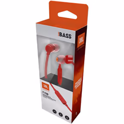 Ecouteurs intra-auriculaire avec micro JBL T110 - Connecteur jack 3.5 mm - Fiche coudé - Bande passante : 20 - 20 000 Hz - Im ...