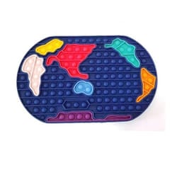 Jouet Anti Stress Pop It carte géographique - Multicolore