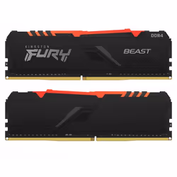 Le module de RAM Kingston FURY Beast DDR4 RGB offre une augmentation des performances avec des vitesses fulgurantes et un sty ...